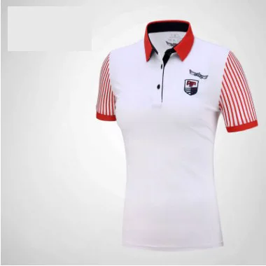 T shirt PGM новые летние женские шорты для гольфа спорта тенниса Гольф Досуг юбка шорты женская футболка с отворотом модный костюм для гольфа женское платье - Цвет: T shirt