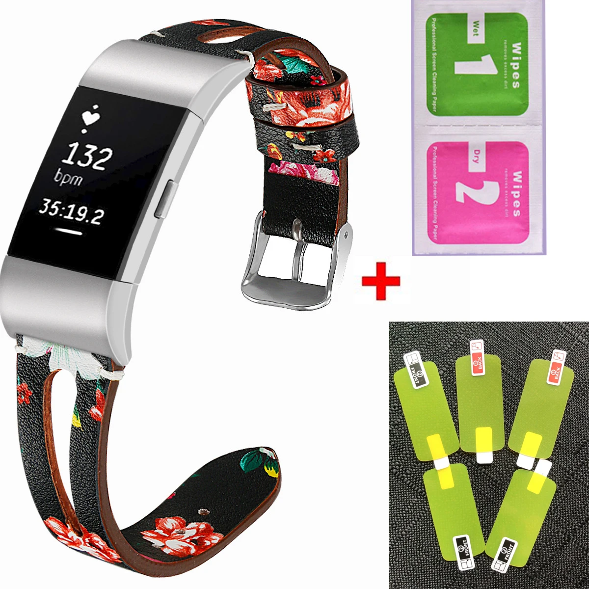 Bracelet Screen Protectors Film For Fitbit Charge 3/4/2 Watch Band Charge4  Leather Strap for Fitbit Charge2 Watchband Wrist band - AliExpress