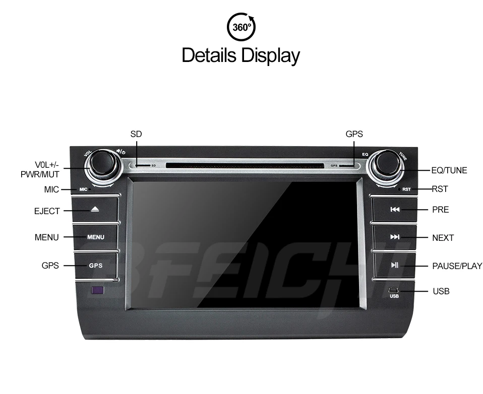 Cheap Bfeichi android 9.0 car dvd  for  Suzuki Swift 2004 2005 2006 2007 2008 2009 2010 dvd player navigation 14