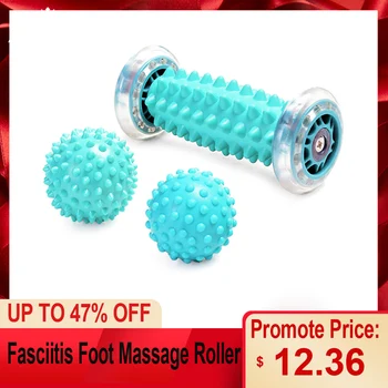 

Trigger Point Recovery Plantar Fasciitis Foot Massage Roller with Spiky Massage Ball for Hand Leg Back Pain Therapy Deep Tissue