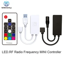 Mini RF Wireless Remote Control DC/USB DC5-24V 3A/CH RGB Smart RGB MINI Controller For Bar Outdoor RGB LED Light Strip