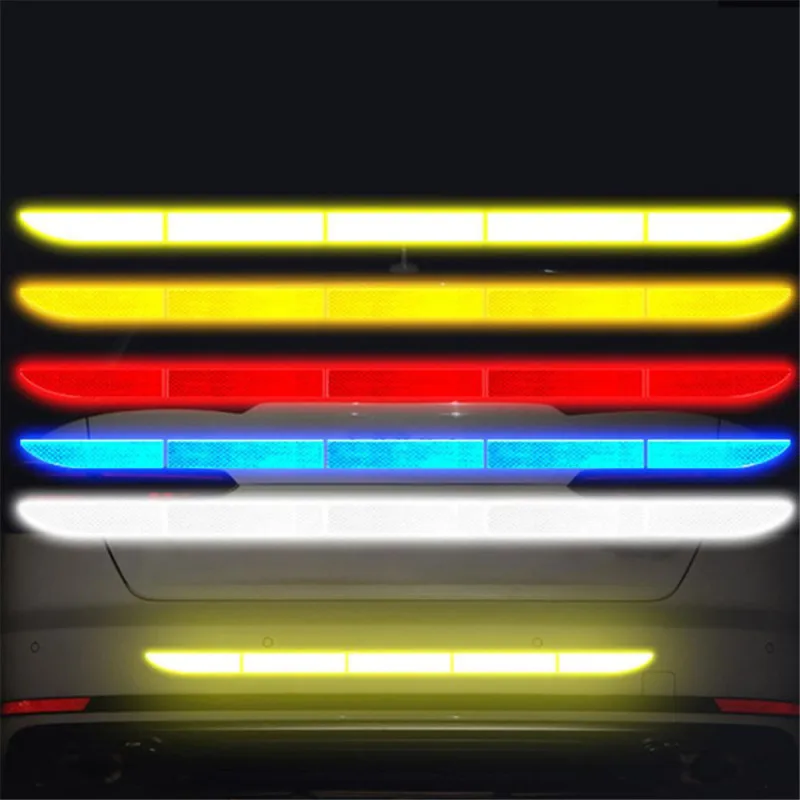 

5 Colors Car Reflective Sticker Auto Trunk Warning Sticker Strip Nano Tape For Driving Safety Anti-collision Car-styling