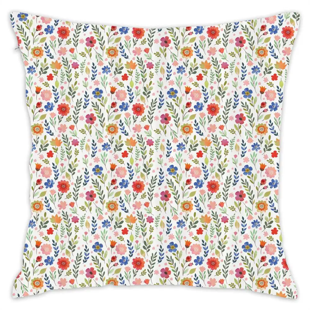 [Douladou] декоративные цветочные природа подушки CoverPillow чехол полиэстер Декоративная Подушка Чехол радужной расцветки Подушка Чехол размером 45*45 см