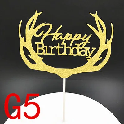 1 шт. креативный торт Топпер флаги с надписью Happy Birthday Красочные Микки золото для семьи для именинного пирога приборы для декорации выпечки - Цвет: 3