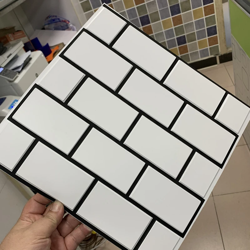D-(4 piece) 4 шт./лот, 30x30 см, 3d наклейки на стену, самоклеющиеся наклейки на стену, пол для кухни, туалет, наклейки на стену, мозаика, плитка для балкона, плитка для пола, сделай сам - Цвет: D-(4 piece)