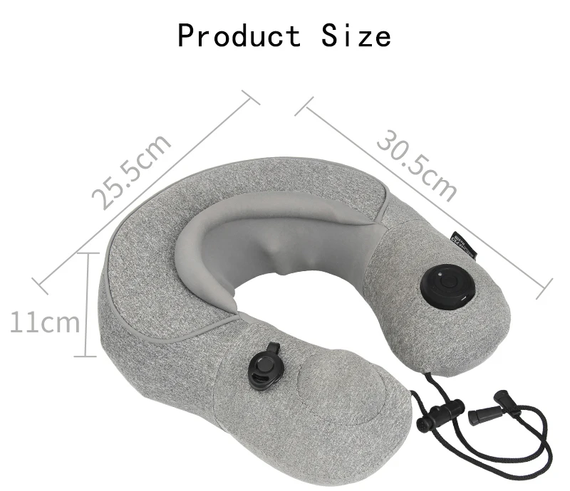 Удобная электрическая u-образная многофункциональная надувная подушка-массажер для шеи, забота о здоровье, расслабление шеи, шейный мягкий шейный массажер