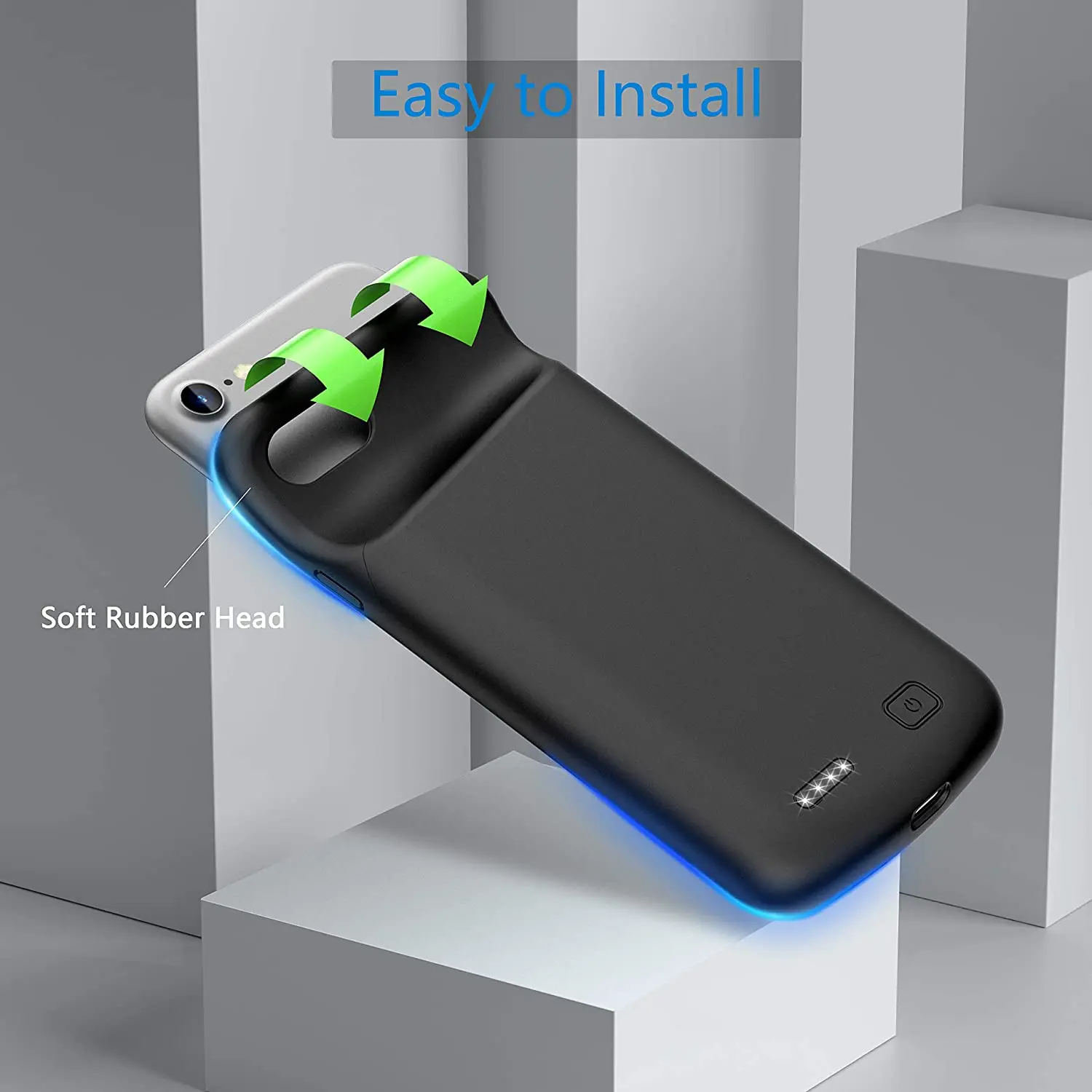 Чехол для аккумулятора Yan Bu iPhone 8/7/SE 2020 (2 го поколения) тонкие силиконовые