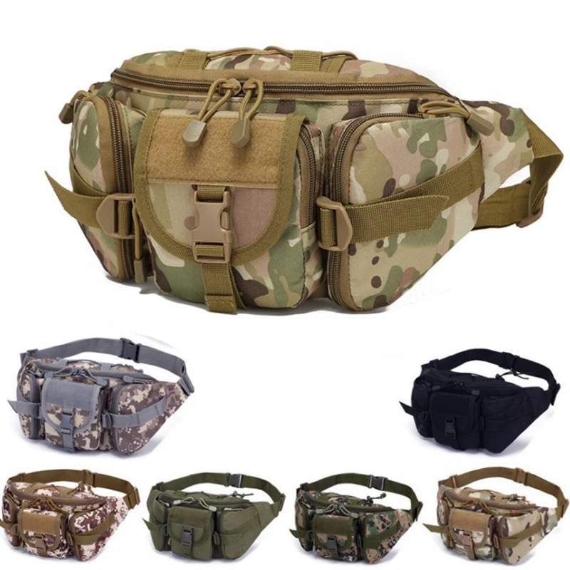 

Tactical Waist Pack Military Fanny Packs Hip Belt Bag Pouch Tool Organizer for Outdoor Hiking Climbing Fishing Hunting Bum Bag