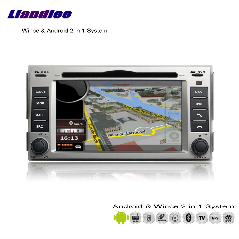 Автомобильная Мультимедийная стерео система Liandlee на Android для Hyundai Santa Fe 2006 ~ 2011