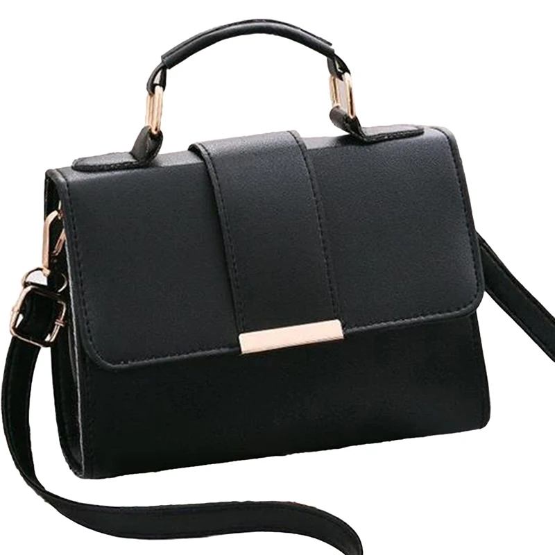 LKEEP Female zipper portable European and American fashion one shoulder solid color retro diagonal package