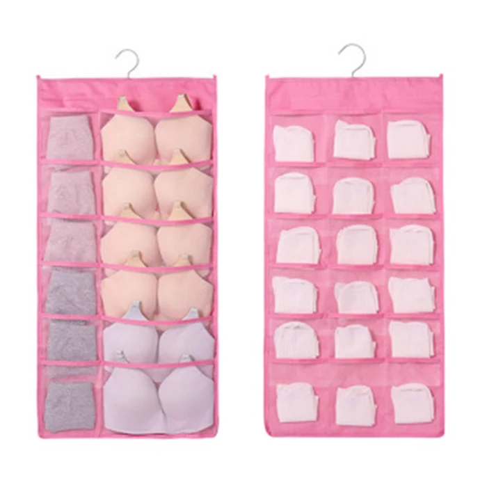 Double Sided Wall Door Closet Hanging Storage Bag Organizer Pouch Oxford Cloth Hanging Bag PAK55