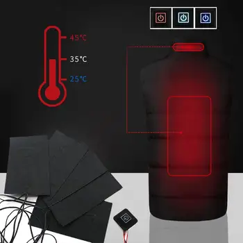 

Electric USB Heated Vest Jacket Heating Pads for DIY Winter Thermal Clothing Convenient Practical User-friendly Design