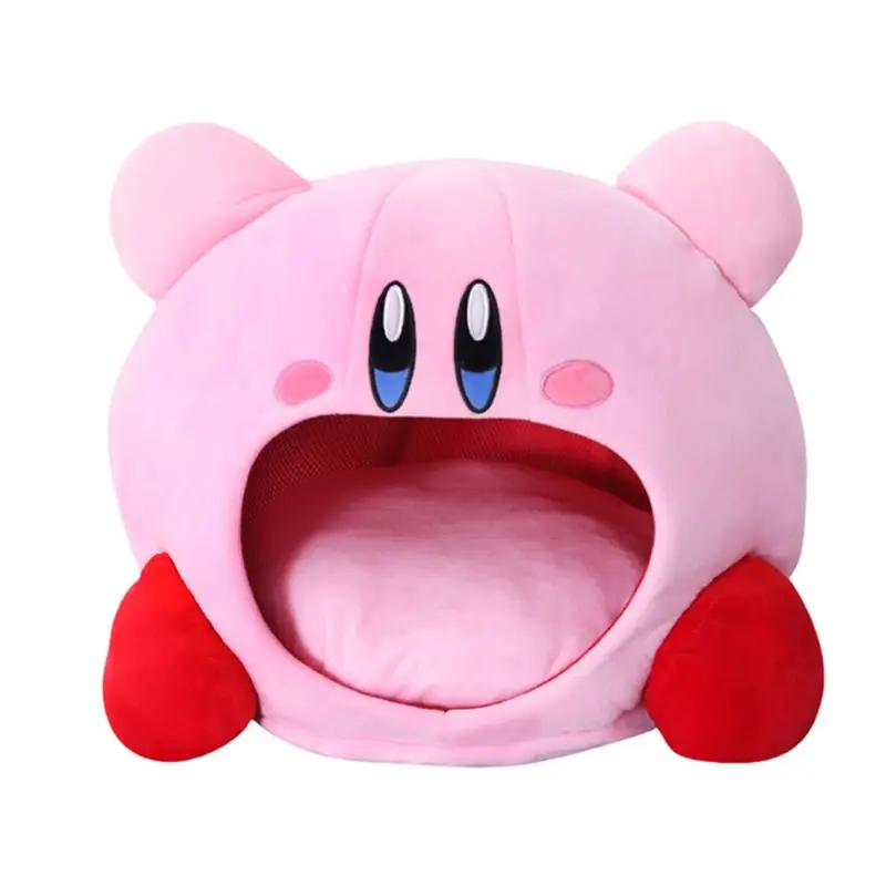 

Cartoon Kirby Plush Beanie Plush Stuffed Animal Plush Doll Nap Head Pillow Baby Birthday Toys Girl Gift