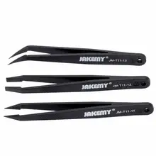 3в1 антистатический комплект пинцетов термостойкий плоский Острый изогнутый Пинцет Набор для iPhone samsung Ноутбук PCB инструмент для ремонта