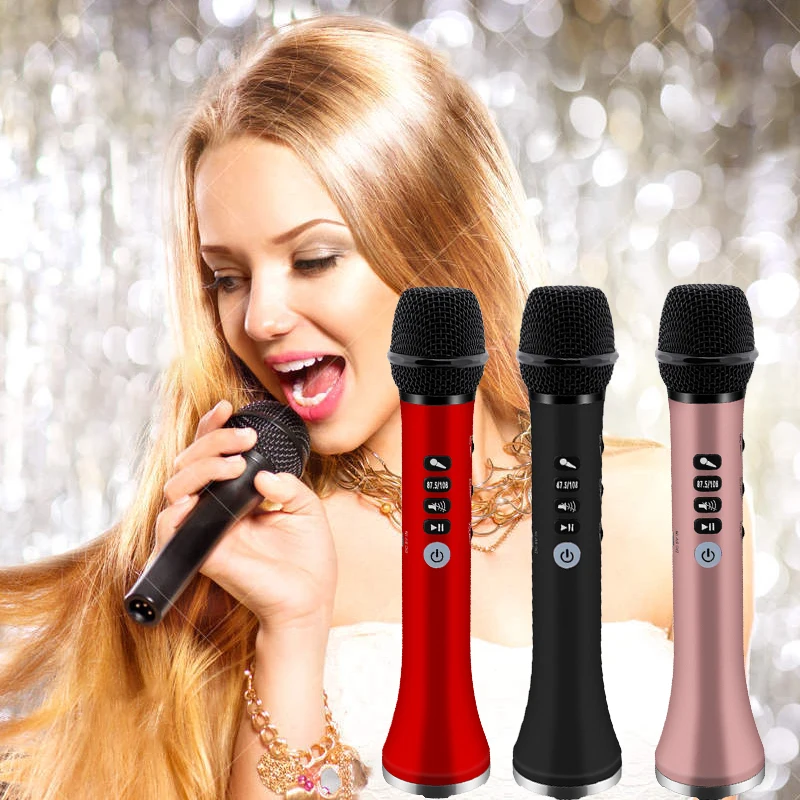 

L-698 15W Professional Karaoke Microphone Wireless Speaker Portable Bluetooth microphone for iphone phone Handheld Dynamic Mic