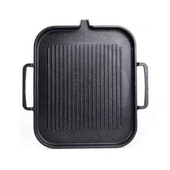 

Rectangular Grill/Plancha with Two Handles Washable Non-stick Pan Bakeware Tool H55A