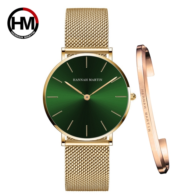 white Dial Watch Japan Quartz Simple Design Waterproof Rose Gold Stainless Steel Mesh Band Lady Watches for Women