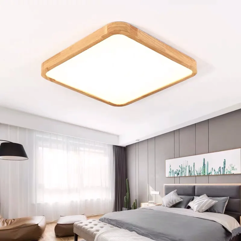 Ceiling Lights For Living Room Bedroom LED Lamp Round Square Wooden Kids Light Foyer Kitchen Fixtures LED Ceiling Light Ceiling Light