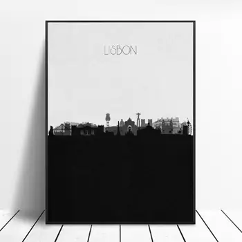 

Lisbon Skyline Canvas Painting Wall Art Pictures Prints Home Decor Wall Poster Decoration For Living Room