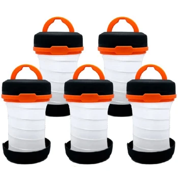 

HOT 5 Pack Flashlight Lantern Collapsible - Lanterns Battery Powered LED for Camping Power Outage