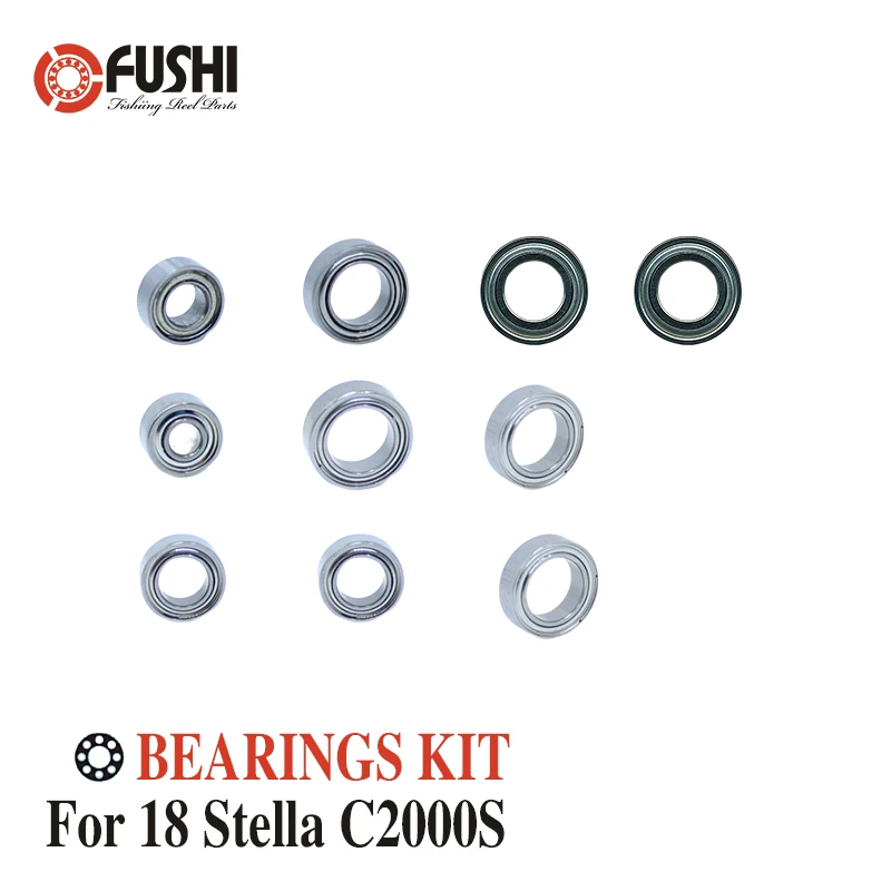 Bobina Di Pesca In Acciaio Inox Cuscinetti A Sfera Kit Per Shimano 18 Stella C2000 S / 03798 Bobine Di Filatura Cuscinetto Kit