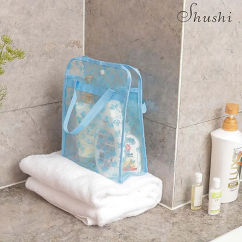 Водонепроницаемый ПВХ косметический мешок для хранения женщин прозрачный органайзер для макияжа мешок сжатия путешествия шампунь мешки для ванной 1 шт