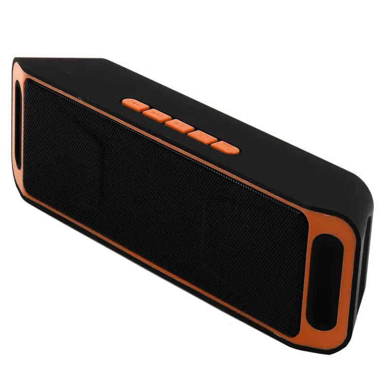 Мини беспроводной Bluetooth динамик USB FM Радио стерео Супер Бас mp3-плеер оранжевый