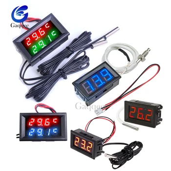 

Digital Thermometer Temperature Sensor Meter Dual LED Display Thermograph Detector Tester Monitor for Refrigerator Aquarium Auto