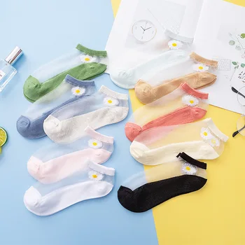 

2020 spring and summer new Daisy glass boat girls socks sonic boomnet yarn Kasi socks