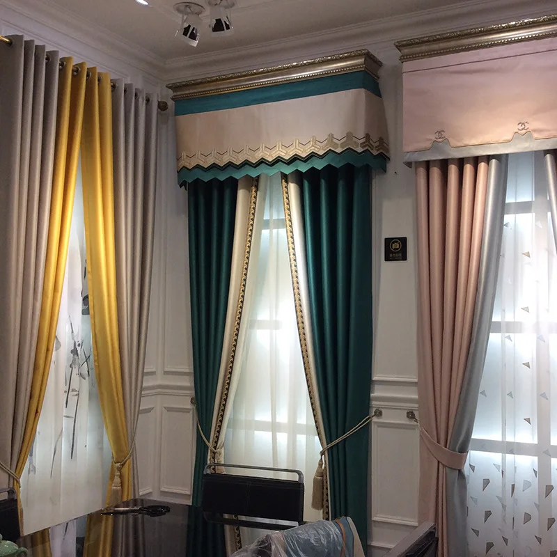 High quality Curtains for Living Dining Room Bedroom Luxury New High-precision Simulation Silk Gold Jacquard High Shading