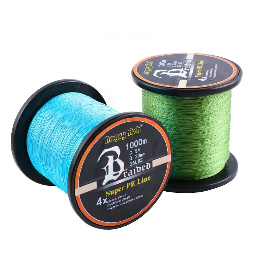 

Fishing Line 4 Strands Braided 1000M PE Multifilament Line Saltwater Freshwater Smooth Floating Wire 12-80LB