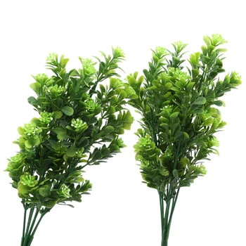 

2pcs / Set Simulation Milan Grass Plastic Artificial Plant Green Grass Plastic Flowers Wedding Home Decoration Table Decoration