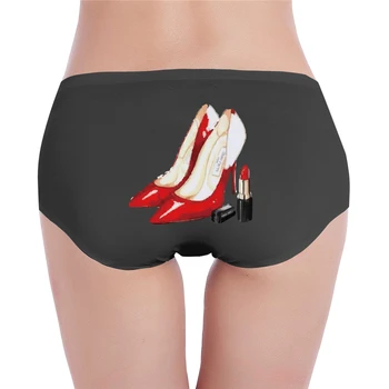 

Fashion Urban Women Lipstick High Heels Ruddy Sexy Oil Painting Style Ladies low waist underwear