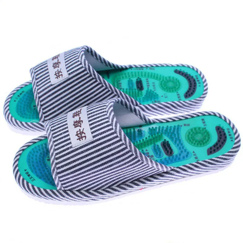 

Newly Massage Slippers Striped Reflexology Acupuncture Sandals Foot Acupoint Shoes for Women Men IR-ing