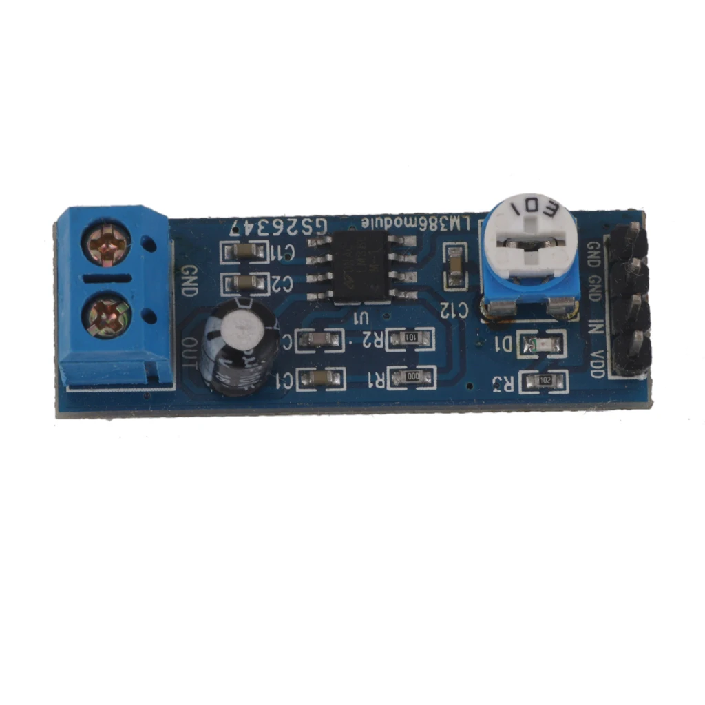 LM386 200 Gain Audio Amplifier Module Board Adjustable Volume for Arduino
