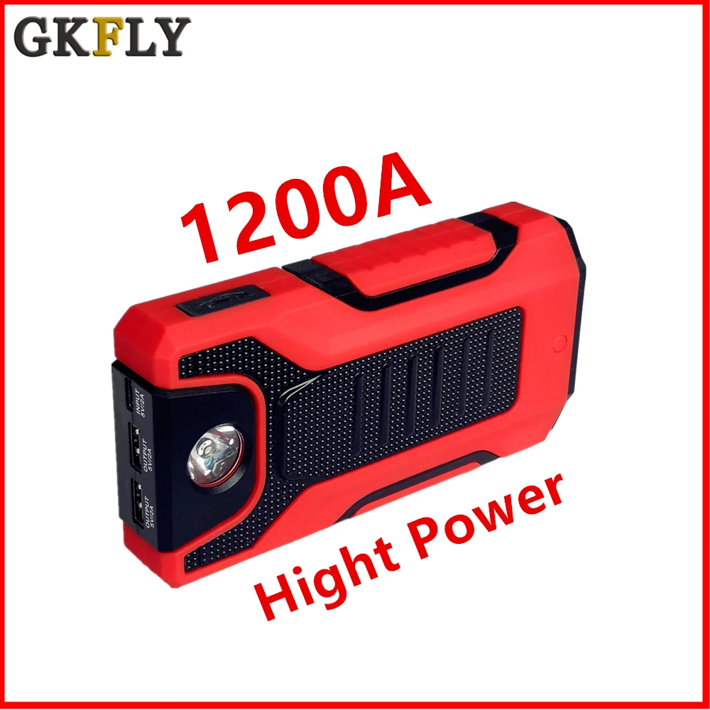  1200A Emergency Car Jump Starter 12V Portable Power Bank 16000mAh Starting Device Battery Booster F