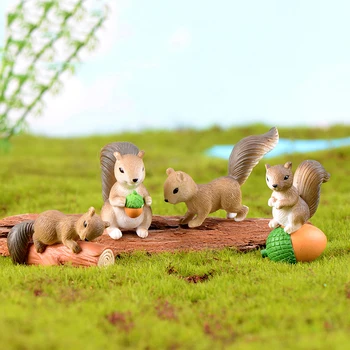 

Resin Animal Squirrel Fairy Garden Miniatures Accessories Crafts Micro Landscape DIY Fairy Garden Accessories