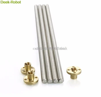 

3D Printer Accessories 8mm Lead Screw Rod 100mm to 600mm Nut T8 for Stepper Motor