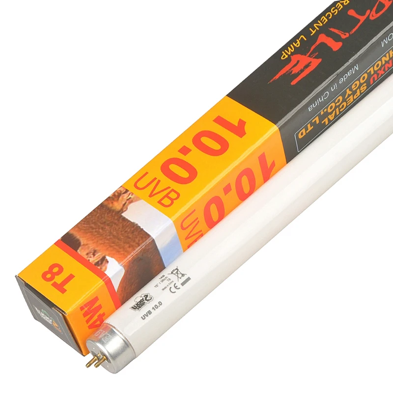 10.0 Reptile Fluorescent Desert Terrarium Tube Lamp,UVA UVB Bulb,14 Watt,T8,38cm