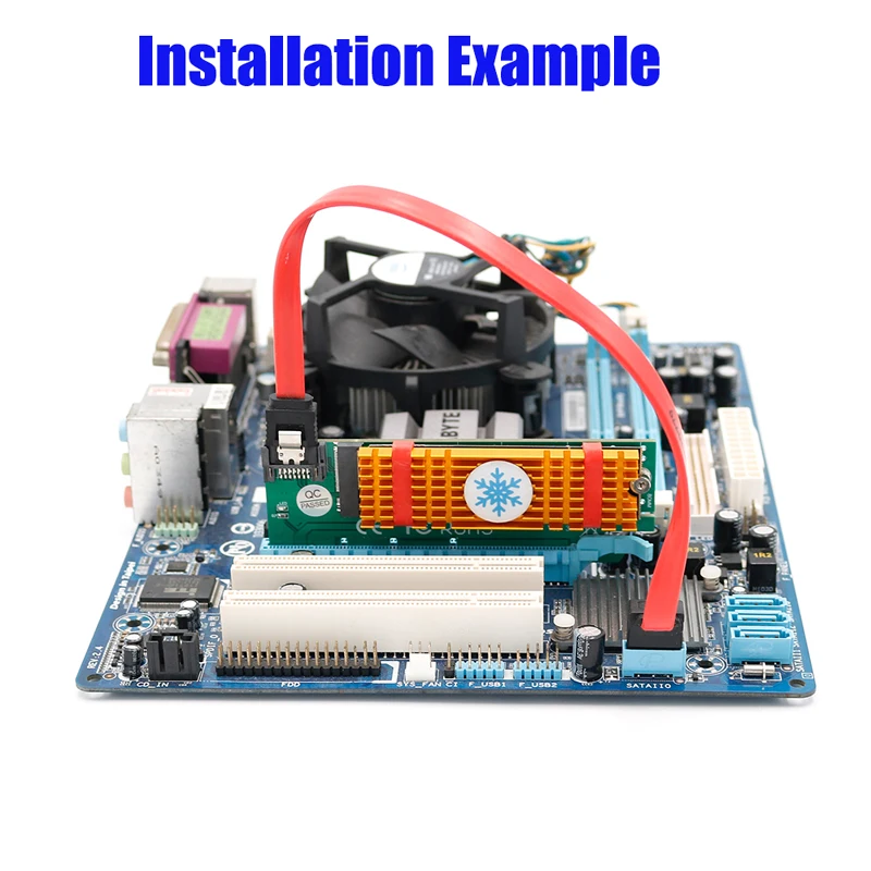 PCI Express к M.2 NGFF SSD адаптер Raiser SATA-Bus M2 SSD B Ключ PCIE слот радиатор SATA кабель для 2230-2280 размера m.2 полная скорость