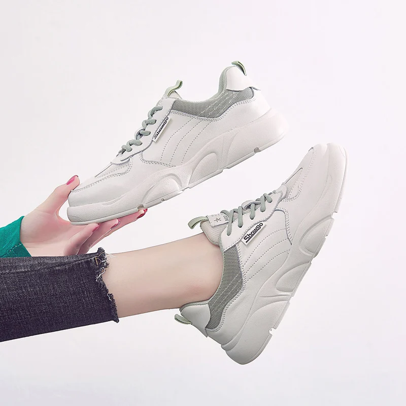 white lace up trainers womens