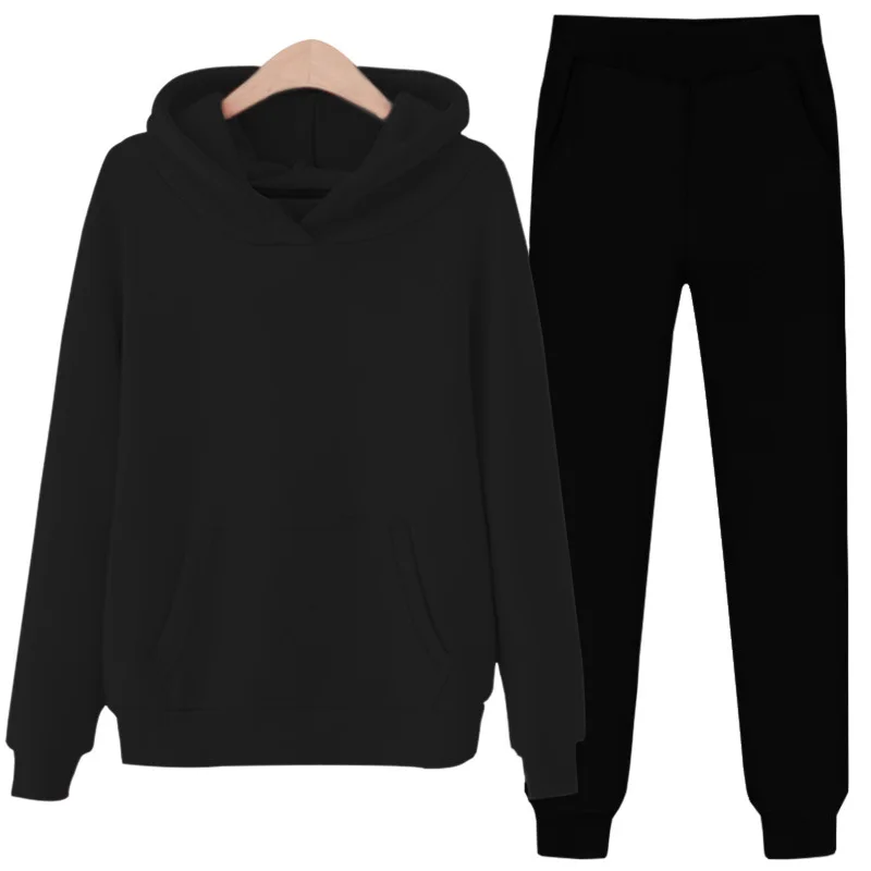 Plus size S-3XL ensemble femme 2 pieces pantalon elegant full sleeve tops and pants 13 colors warm winter set for women |