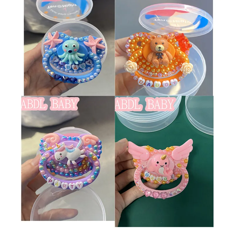 TEN@NIGHT Adult Baby Size Pacifier ABDL Soft Silicone BPA Free DDLG Daddy Girl Dummy Dom Little Space 5.0 | Мать и ребенок