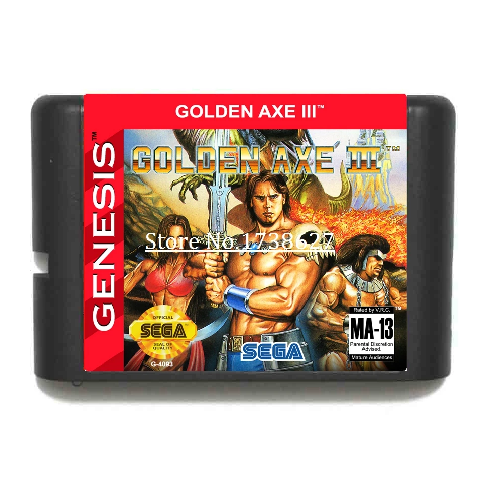 Игровой картридж 16 бит Golden Axe III для игровых консолей sega MegaDrive и Genesis