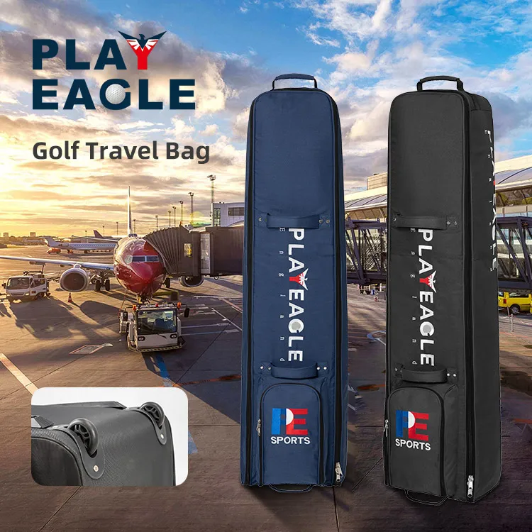 PLAYEAGLE Golf Aviation Bag with Wheels Strong Nylon Collapsible Design Plenty of Storage For Travel | Спорт и развлечения