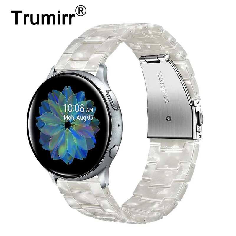 Ремешок Trumirr из смолы для часов Samsung Galaxy Watch Active / 2 40 мм 44 стальной ремешок с пряжкой
