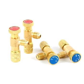 

R410a R22 Refrigeration Tool Air conditioning Safety Valve Adapter 1/4" 5/16" Inch Male/Famale Thread Charging Hose Valves