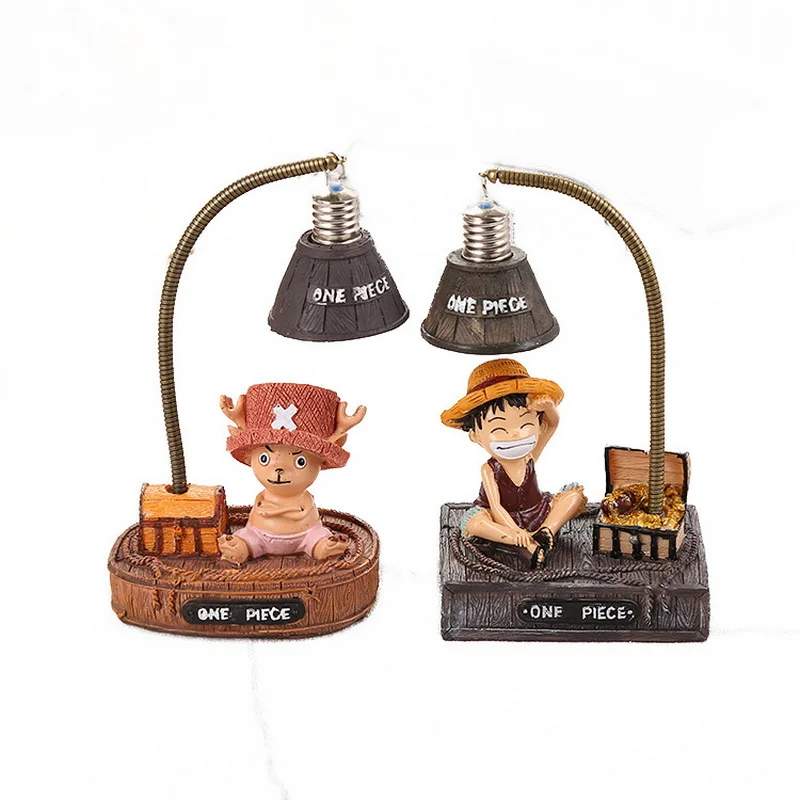 ONE PIECE Luffy Tony LED Night Lights Resin Table Lamps Baby Action Figures for Children's Room Bedroom Toy Kids Birthday Gifts | Игрушки