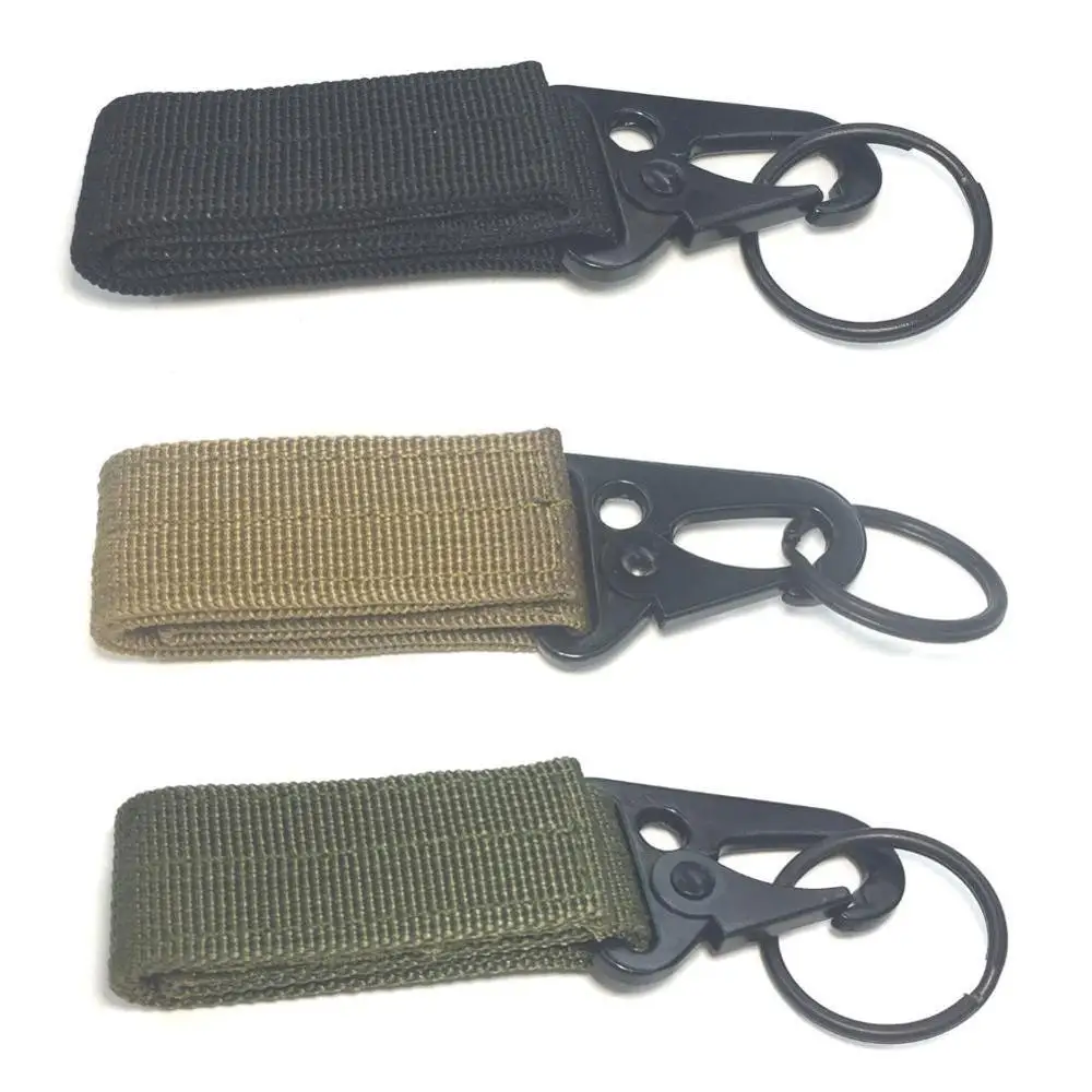 Практичная и тактическая цепочка для ключей, нейлоновая тактическая папка для оборудования, веб-брелок для ключей, совместимая сумка для активного отдыха