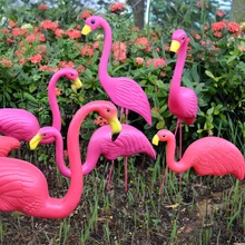 Украшение для дома, двора, Розовый сад, фламинго, украшение для бара, Свадебный пластиковый фламинго, Декор, 2 шт. в упаковке